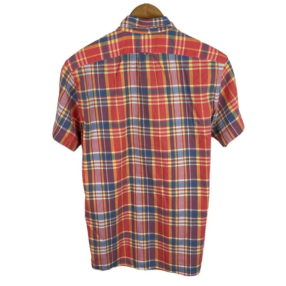 BF1062 Mens J. Crew Classic Fit Plaid Short Sleeve Button Down Shirt M - Picture 4 of 5